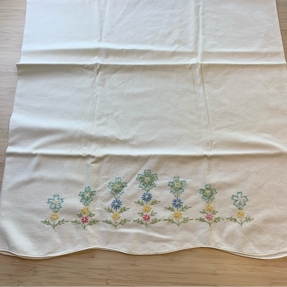 Embroidered Floral Pillowcases - Picture 2 of 8